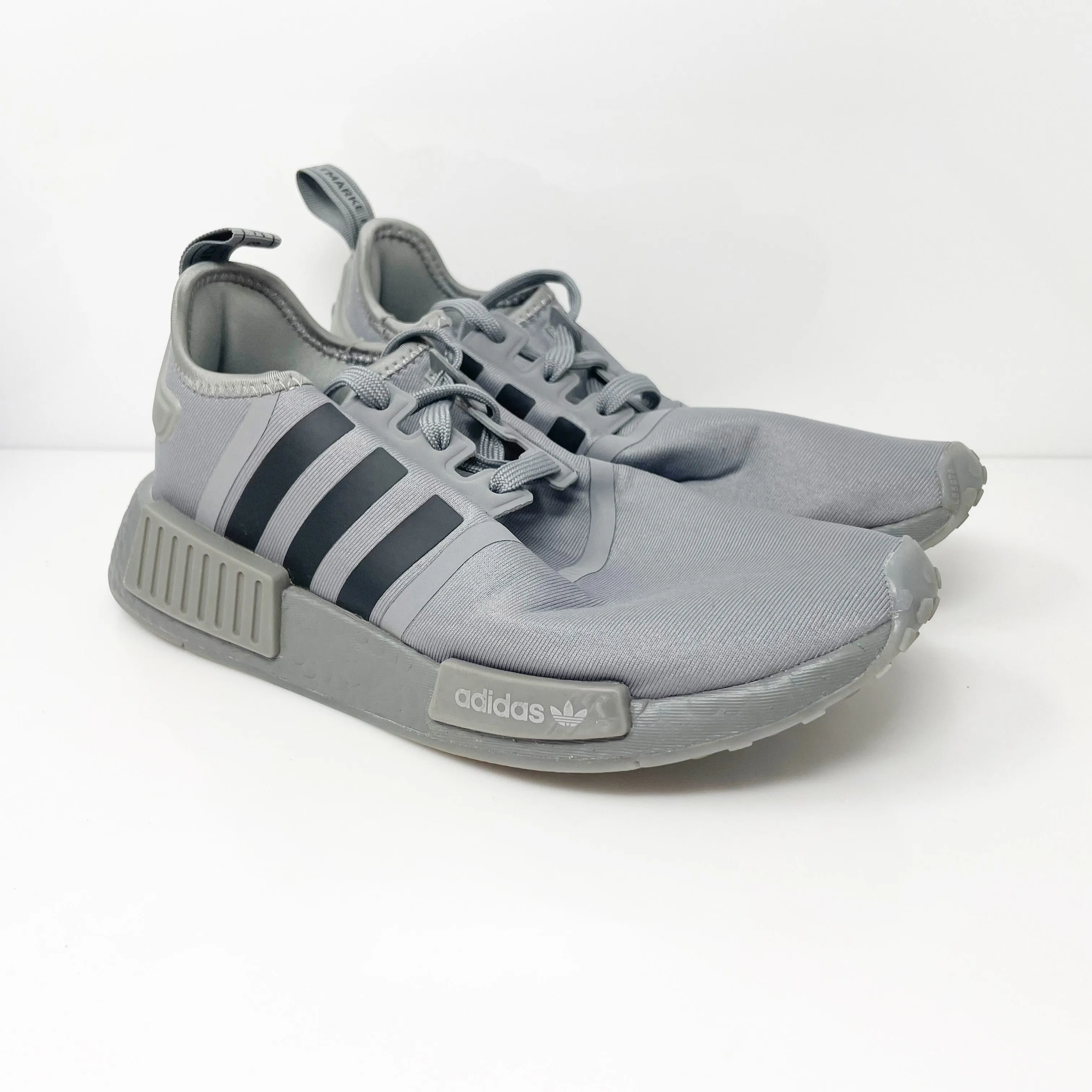 Adidas Boys NMD R1 HQ1661 Gray Running Shoes Sneakers Size 6.5