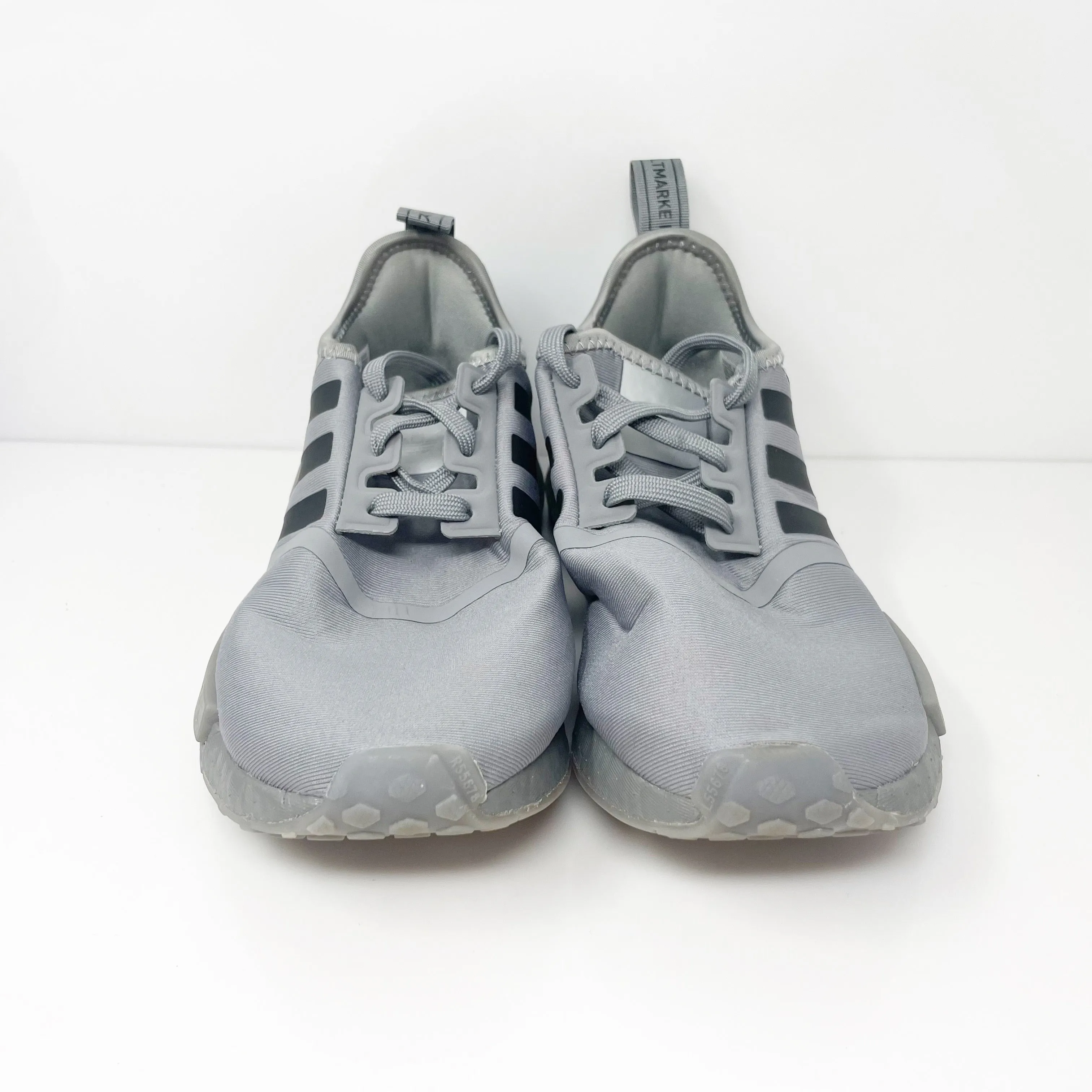 Adidas Boys NMD R1 HQ1661 Gray Running Shoes Sneakers Size 6.5