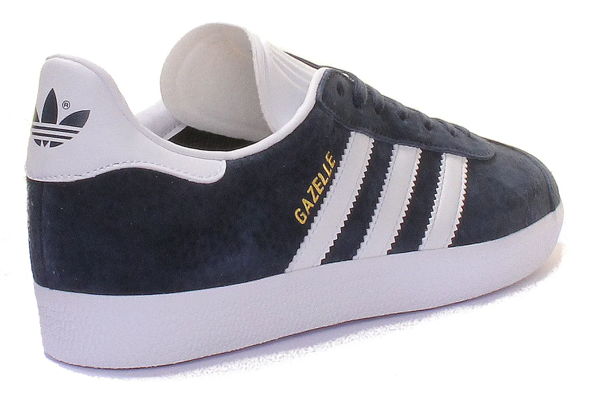 Adidas Gazelle Suede Leather Trainers In Navy White