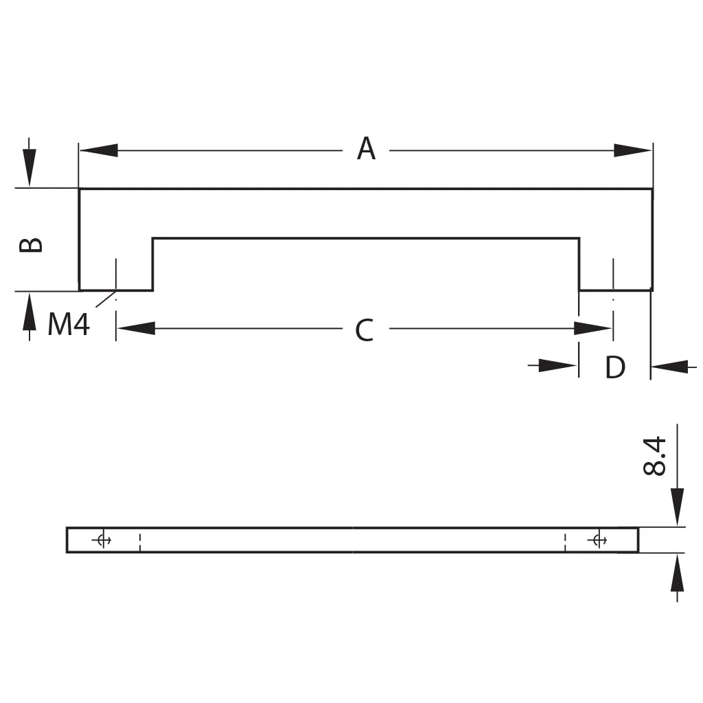 Aluminium Furniture Handle