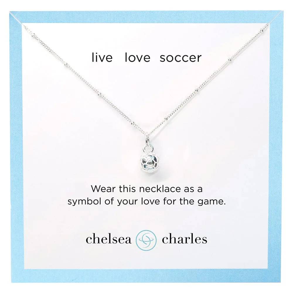 CC Sport Silver Soccer Necklaces (Team Pack of 12)