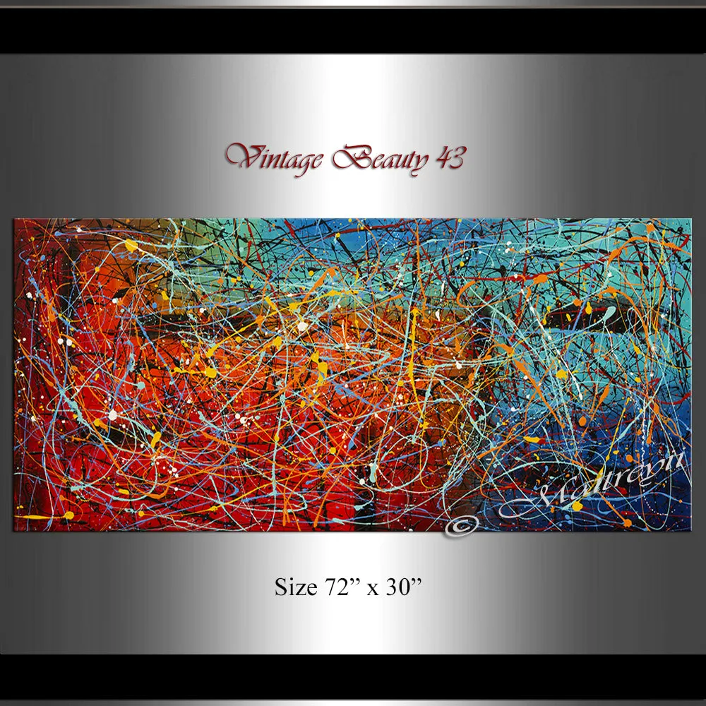 Contemporary Wall Art – Large Modern Art - Vintage Beauty 43