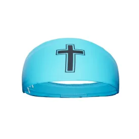 Faith Cross Light Blue Headband