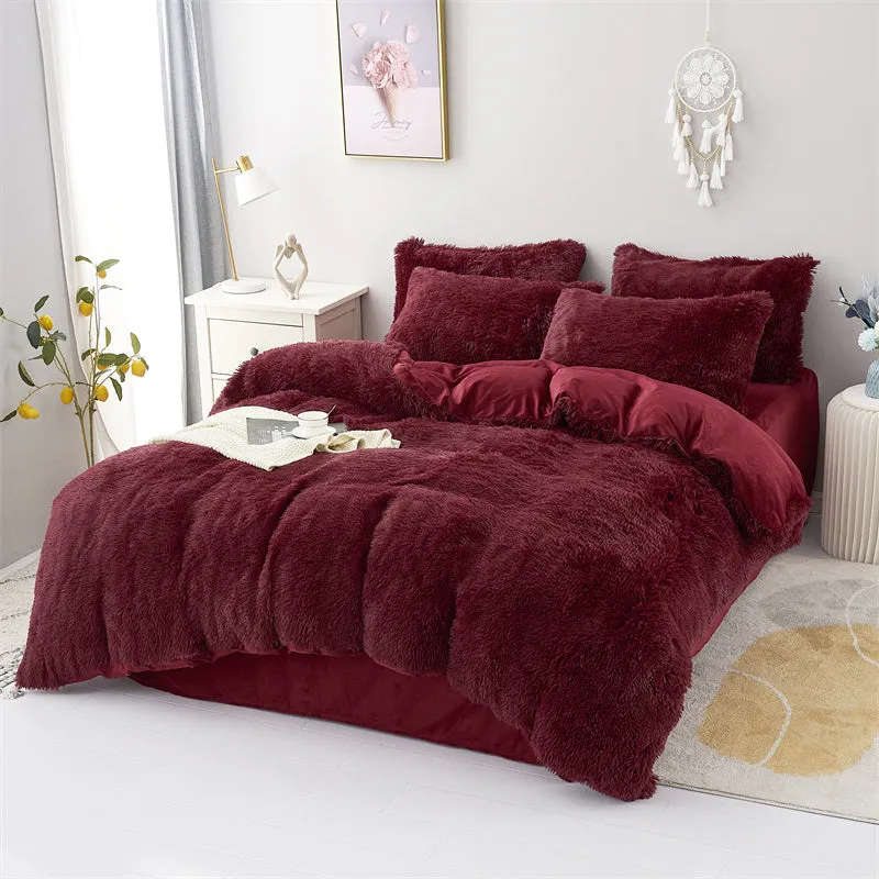 Fluffy Mink Pure Color Bedding