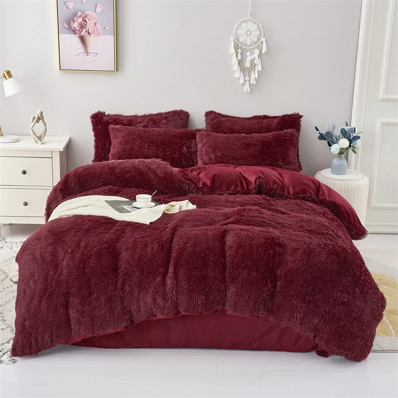 Fluffy Mink Pure Color Bedding