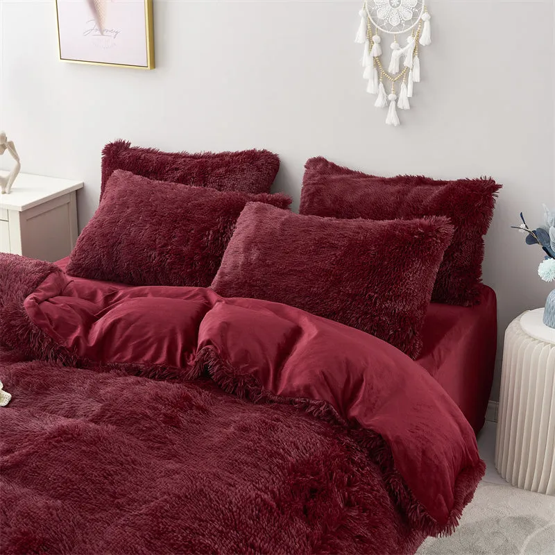 Fluffy Mink Pure Color Bedding