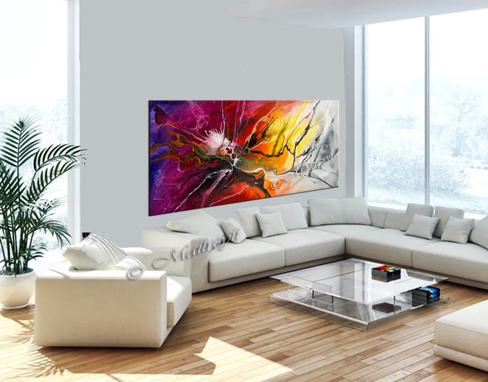 Large Modern Art Oil Painting on Canvas Modern Wall Art - Amazing Abstract 17