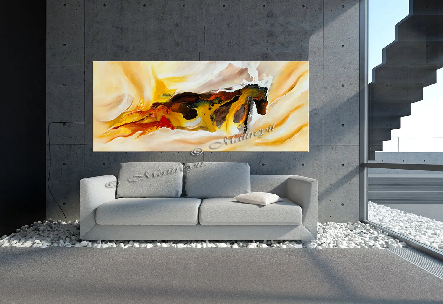 Large Modern Art Oil Painting on Canvas - Modern Wall Art Amazing Abstract 6