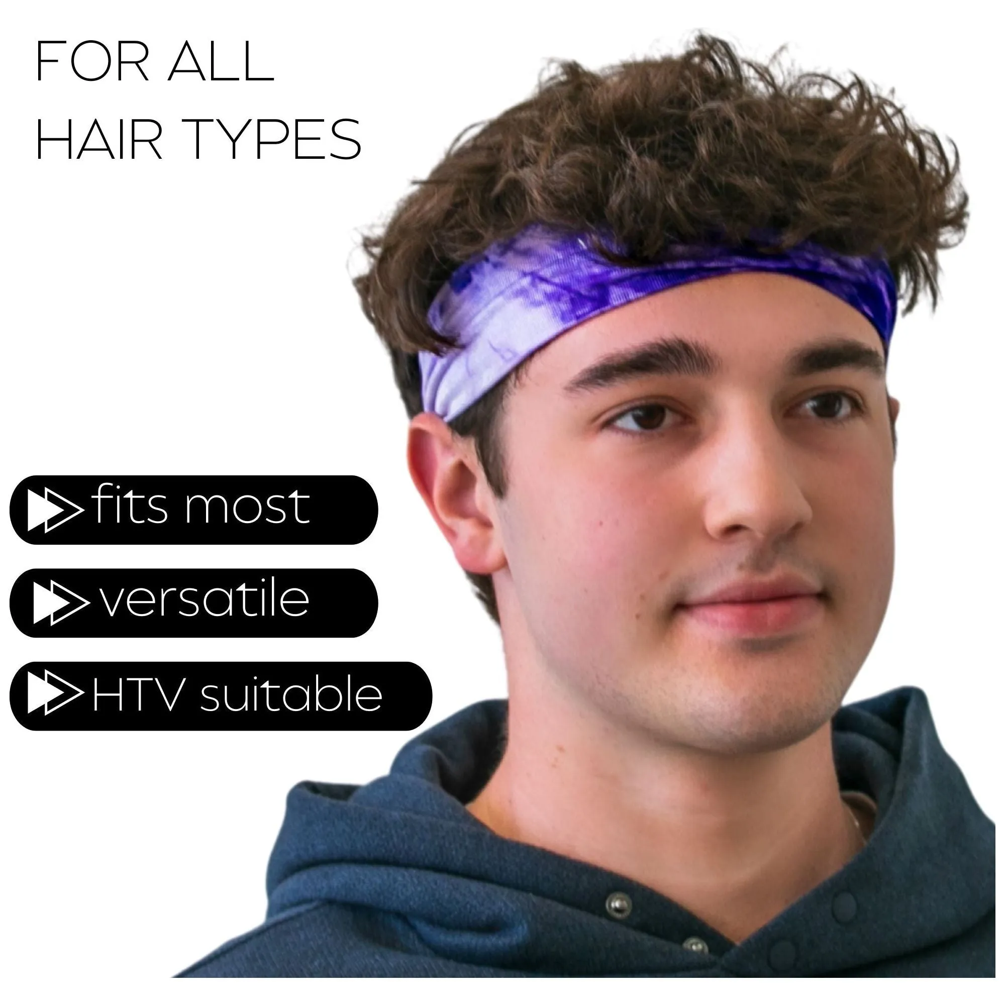 Maroon Cotton Headbands - 12 Pack