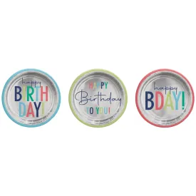 Modern Birthday Happy Birthday Assorted Plates, 7" | 8ct