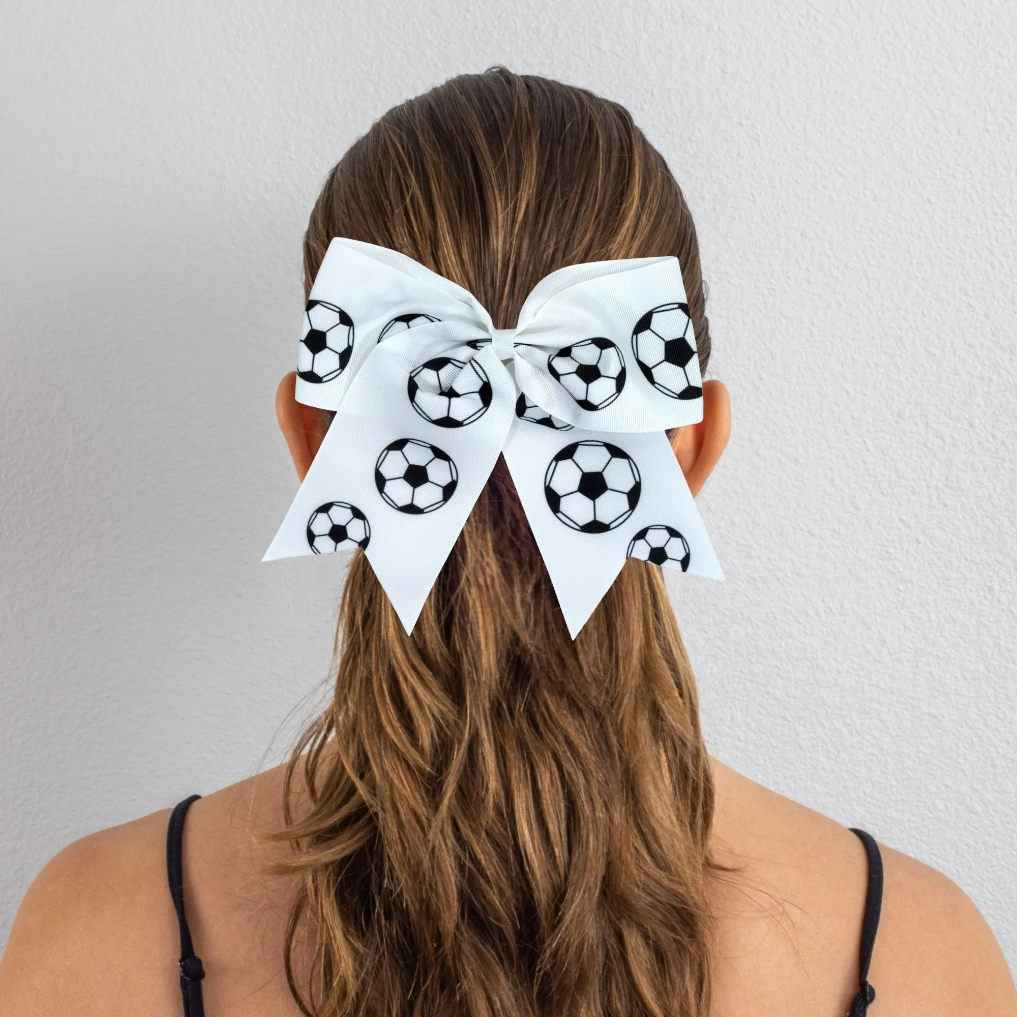 Soccer Sports Hair Bow