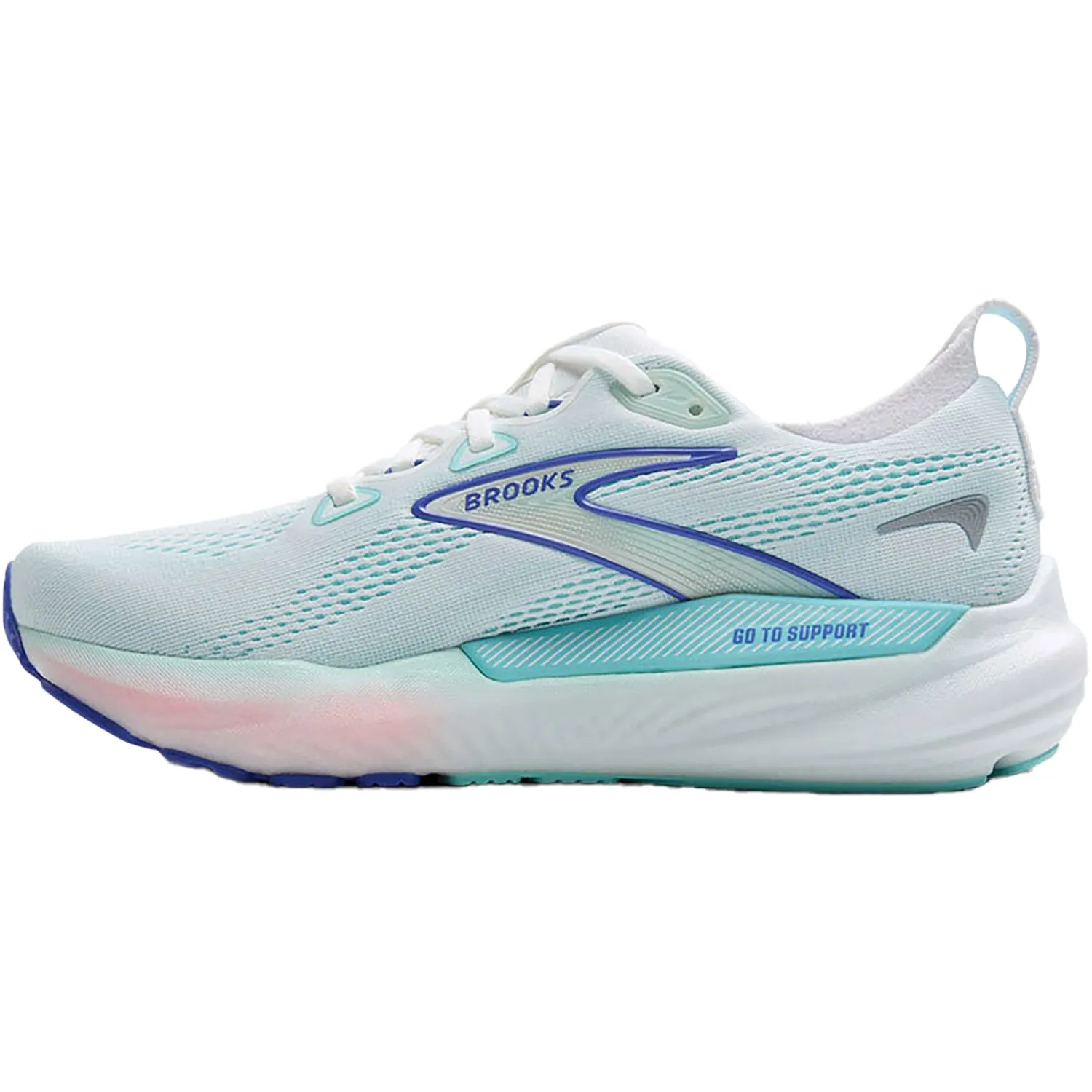 Women's Brooks Glycerin GTS 22 White/Limpet Shell/Amparo Blue Mesh